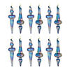 Blue Irredescent Glass Finial Ornament (Set Of 12) 6"H Glass Image 4