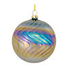 Blue Irredescent Glass Swirl Ornament (Set Of 6) 4.75"H, 4.75"H, 7"H Image 2