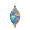 Blue Irredescent Glass Swirl Ornament (Set Of 6) 4.75"H, 4.75"H, 7"H Image 3