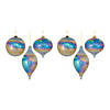 Blue Irredescent Glass Swirl Ornament (Set Of 6) 4.75"H, 4.75"H, 7"H Image 4