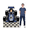 Blue Race Car Photo Cardboard Cutout Stand-Up Image 1