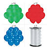 Blue, Red & Green 11" Latex Balloon Bouquet Kit- 49 Pc. Image 1