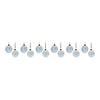 Blue Ribbed Ornament (Set Of 12) 3"D Glass Image 4