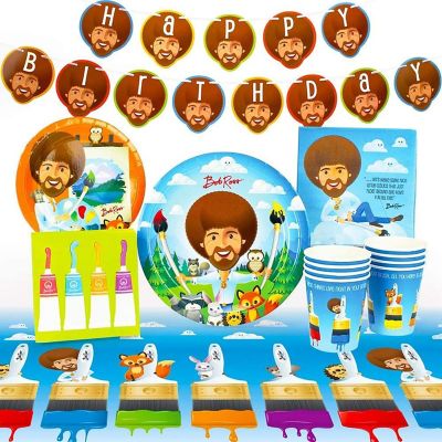 Bob Ross Friends Birthday Party Supplies Pack  66 Pieces  Serves 8 Guests Image 1