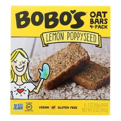 Bobo's Oat Bars - Oat Bar - Lemon Poppyseed - Case of 6 - 4 pk Image 1
