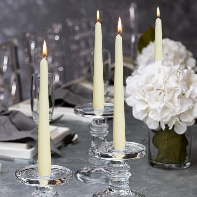 Bolsius 10" Unscented Taper Candles Decorative Colored Candle - Set Of 4 - Ivory Image 2
