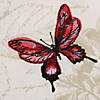 Botanical Butterfly Embroidered Napkin Set (Set Of 6) Image 3
