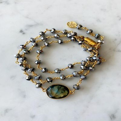 Bracelet/Necklace Pyrite Labradorite Image 1