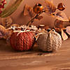 Braided Fabric Pumpkin (Set Of 2) 3"D X 2.5"H Foam/Polyester Image 3