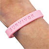 Breast Cancer Awareness Sayings Rubber Bracelets - 24 Pc. Image 1