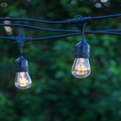 Brightech&#8482; Ambience Pro Weatherproof Incandescent Commercial Grade String Lights - 7 Glass Bulbs, 11W, 24 Ft Image 3