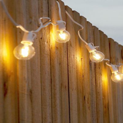 Brightech&#8482; Ambience Pro Weatherproof LED String Lights - 12 Glass Bulbs, 26 Ft, White Cord Image 2