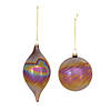 Bronze Irredescent Glass Swirl Ornament (Set Of 6) 4.75"H, 7"H Image 1