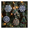 Bucilla Felt Ornaments Applique Kit Set Of 6-Holiday Mandala Image 1