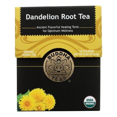 Buddha Teas - Organic Tea - Dandelion Root - Case of 6 - 18 Bags Image 1