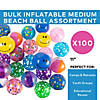 Bulk 100 Pc. Inflatable 11" Medium Beach Ball Assortment Image 2