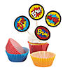 Bulk  100 Pc. Superhero Cupcake Liners with Picks Image 1