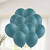 Bulk 100 Pc. Tuftex Matte Blue Slate 11" Natural Latex Balloons Image 2
