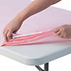 Bulk 12 Pc. 6 Ft. Light Pink Fitted Rectangle Plastic Tablecloths Image 1