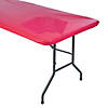 Bulk 12 Pc. 6 Ft. Red Fitted Rectangle Plastic Tablecloths Image 1