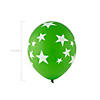 Bulk  144 Pc. Green with White Stars 11" Latex Balloons Image 1