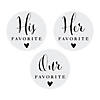 Bulk 144 Pc. His, Hers, Ours Wedding Favor Stickers Image 1