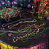 Bulk 144 Pc. Metallic Tri-Color Mardi Gras Bead Necklace Assortment Image 3