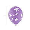 Bulk  144 Pc. Purple with White Stars 11" Latex Balloons Image 1
