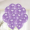 Bulk  144 Pc. Purple with White Stars 11" Latex Balloons Image 2