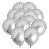 Bulk  144 Pc. Silver Chrome 5" Latex Balloons Image 1