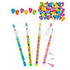 Bulk 192 Pc. Easter Pencils with Bunny-Shaped Erasers Kit Image 1