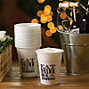 Bulk  200 Ct. Eat, Drink & Be Married White Plastic Cups Image 1