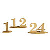 Bulk 24 Pc. Gold Glitter Table Numbers 1-24 Image 1