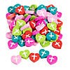 Bulk 300 Pc. Religious Valentine Heart Mini Erasers Image 1