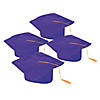 Bulk 36 Pc. Kid&#8217;s Purple Elementary School Graduation Mortarboard Hats Image 1