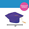 Bulk 36 Pc. Kid&#8217;s Purple Elementary School Graduation Mortarboard Hats Image 1