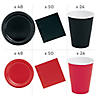 Bulk 396 Pc. Black & Red Disposable Tableware Kit for 48 Guests Image 1