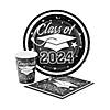 Bulk 400 Pc. Class of 2024 Black Disposable Tableware Kits for 100 Guests Image 1