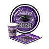 Bulk 400 Pc. Class of 2024 Purple Disposable Tableware Kits for 100 Guests Image 1