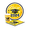 Bulk 400 Pc. Class of 2024 Yellow Disposable Tableware Kits for 100 Guests Image 1