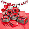 Bulk 467 Pc. Red 2024 Graduation Disposable Tableware Kit for 50 Guests Image 1