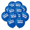 Bulk  48 Pc. Blue Congrats Grad 11" Latex Balloons Image 1