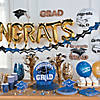 Bulk  48 Pc. Blue Congrats Grad 11" Latex Balloons Image 2