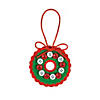 Bulk 48 Pc. Button Wreath Christmas Craft Kit Image 1