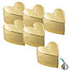 Bulk 48 Pc. Gold Heart-Shaped Paper Favor Boxes Image 1