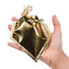 Bulk 48 Pc. Gold Metallic Drawstring Favor Bags Image 1