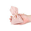 Bulk 48 Pc. Large Pink Burlap Drawstring Favor Bags Image 1