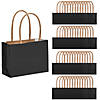 Bulk 48 Pc. Mini Black Kraft Paper Gift Bags Image 1