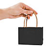 Bulk 48 Pc. Mini Black Kraft Paper Gift Bags Image 2