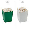 Bulk  48 Pc. Mini Green & White Popcorn Box Assortment Kit Image 1
